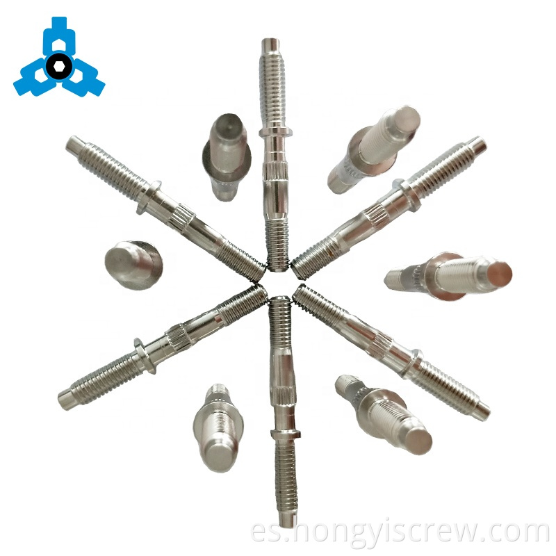 Perno de doble rosca con manchado con soporte de stock OEM de acero inoxidable de acero hexagonal